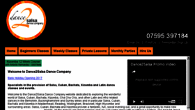 What Dance2salsa.co.uk website looked like in 2017 (6 years ago)