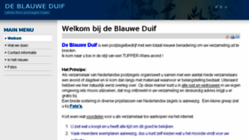 What Deblauweduif.com website looked like in 2017 (6 years ago)