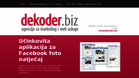 What Dekoder.biz website looked like in 2017 (6 years ago)