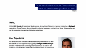 What Dirkhennig.de website looked like in 2017 (6 years ago)