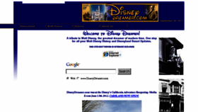 What Disneydreamer.com website looked like in 2017 (6 years ago)