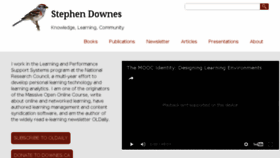 What Downes.ca website looked like in 2017 (6 years ago)