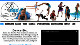 What Dance-etc.com website looked like in 2017 (6 years ago)