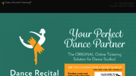 What Dancerecitalticketing.com website looked like in 2017 (6 years ago)