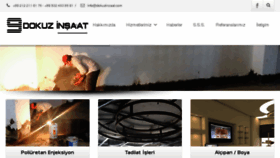 What Dokuzinsaat.com website looked like in 2017 (6 years ago)