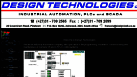 What Designtech.co.za website looked like in 2017 (6 years ago)