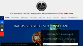 What Dallasseogeek.com website looked like in 2017 (6 years ago)
