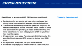 What Dashminer.com website looked like in 2017 (6 years ago)