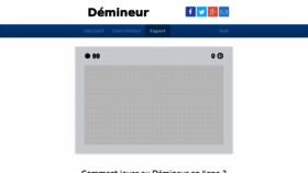 What Demineur.hugames.fr website looked like in 2017 (8 years ago)