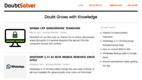 What Doubtsolver.com website looked like in 2017 (6 years ago)