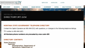 What Directory.mt.gov website looked like in 2017 (6 years ago)