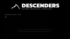 What Descendersgame.com website looked like in 2017 (6 years ago)