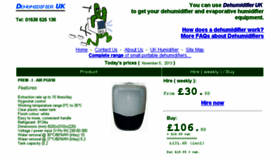 What Dehumidifier-humidifier.com website looked like in 2017 (6 years ago)