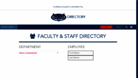 What Directory.fau.edu website looked like in 2017 (6 years ago)