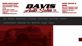 What Davisautosales.com website looked like in 2017 (6 years ago)