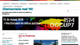 What Democraciarealya.es website looked like in 2017 (6 years ago)