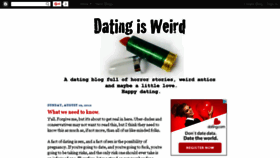 What Datingisweird.blogspot.com website looked like in 2017 (6 years ago)