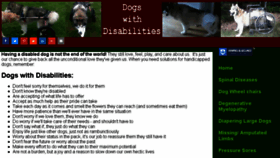 What Dogswithdisabilities.com website looked like in 2017 (6 years ago)