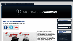What Democratsforprogress.com website looked like in 2017 (6 years ago)