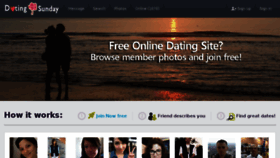 What Datingsunday.com website looked like in 2017 (6 years ago)