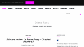 What Dianarosu.com website looked like in 2017 (6 years ago)
