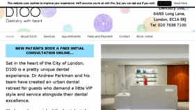 What Dentistry100.co.uk website looked like in 2017 (6 years ago)