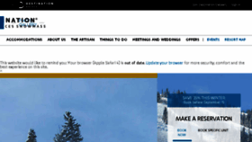 What Destinationsnowmass.com website looked like in 2017 (6 years ago)