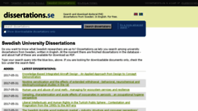 What Dissertations.se website looked like in 2017 (6 years ago)