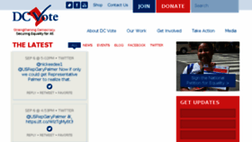 What Dcvote.org website looked like in 2017 (6 years ago)