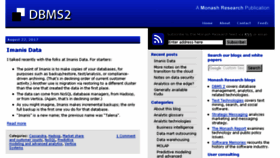What Dbms2.com website looked like in 2017 (6 years ago)