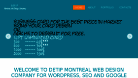 What Detip.ca website looked like in 2017 (6 years ago)