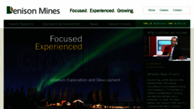 What Denisonmines.com website looked like in 2017 (6 years ago)