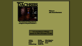 What Dachsie.org website looked like in 2017 (6 years ago)