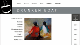 What Drunkenboat.com website looked like in 2017 (6 years ago)