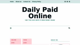 What Dailypaidonline.com website looked like in 2017 (6 years ago)