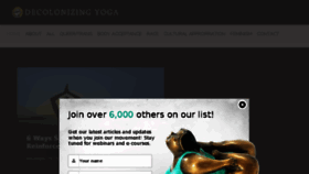 What Decolonizingyoga.com website looked like in 2017 (6 years ago)