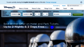 What Disneylandparis.ie website looked like in 2017 (6 years ago)