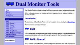 What Dualmonitortool.sourceforge.net website looked like in 2017 (7 years ago)