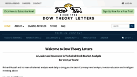 What Dowtheoryletters.com website looked like in 2017 (6 years ago)