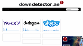 What Downdetector.ae website looked like in 2017 (6 years ago)