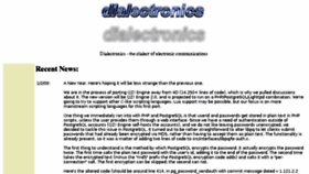What Dialectronics.com website looked like in 2017 (6 years ago)