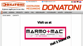 What Donatoni.com website looked like in 2017 (6 years ago)