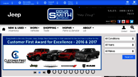 What Dougsmithchryslerjeepdodge.com website looked like in 2017 (6 years ago)