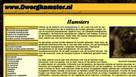 What Dwerghamster.nl website looked like in 2017 (6 years ago)