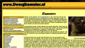What Dwerghamster.nl website looked like in 2017 (8 years ago)