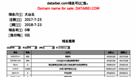 What Dataibei.com website looked like in 2017 (6 years ago)