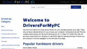 What Driversformypc.com website looked like in 2017 (6 years ago)