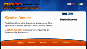 What Destinodocente.es website looked like in 2011 (12 years ago)