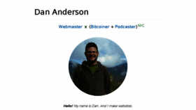 What Dananderson.org website looked like in 2017 (6 years ago)