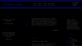 What D3xt3r.com website looked like in 2017 (6 years ago)